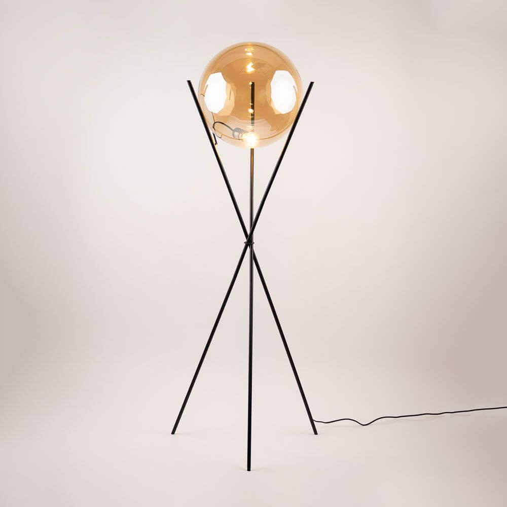 s.luce Orb Axis glass globe floor lamp tripod 160cm