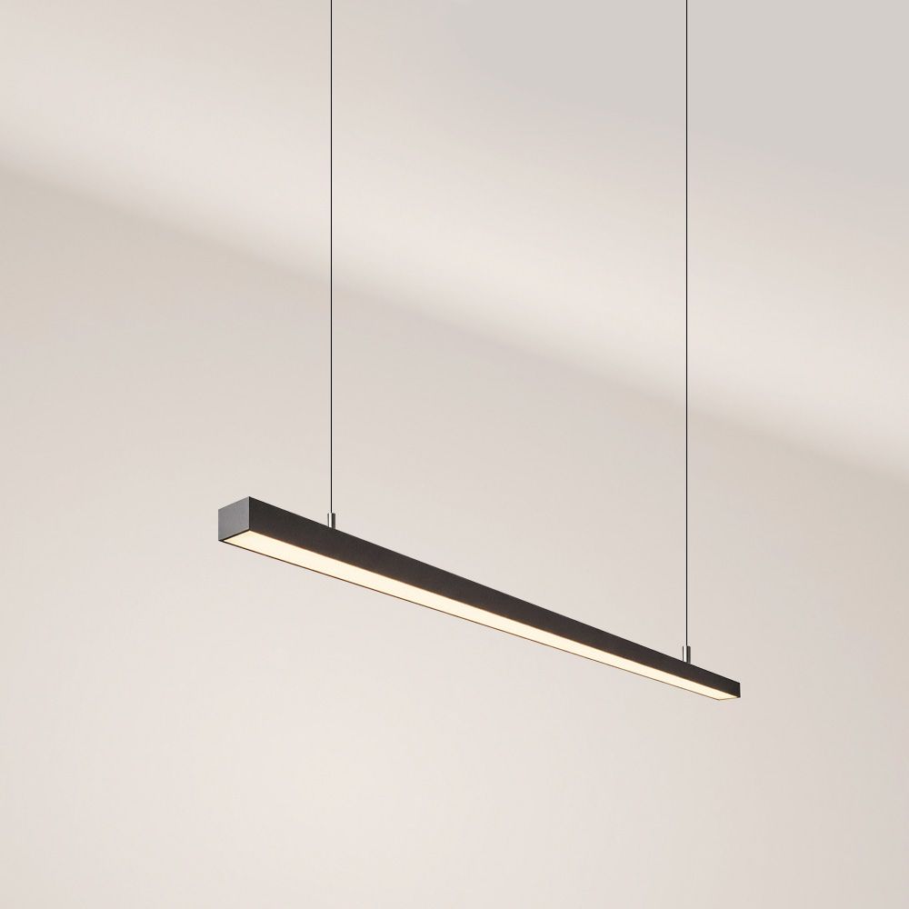 s.luce Lampe linéaire LED Oris, lampe suspendue de bureau XL sur mesure 2700K au design moderne