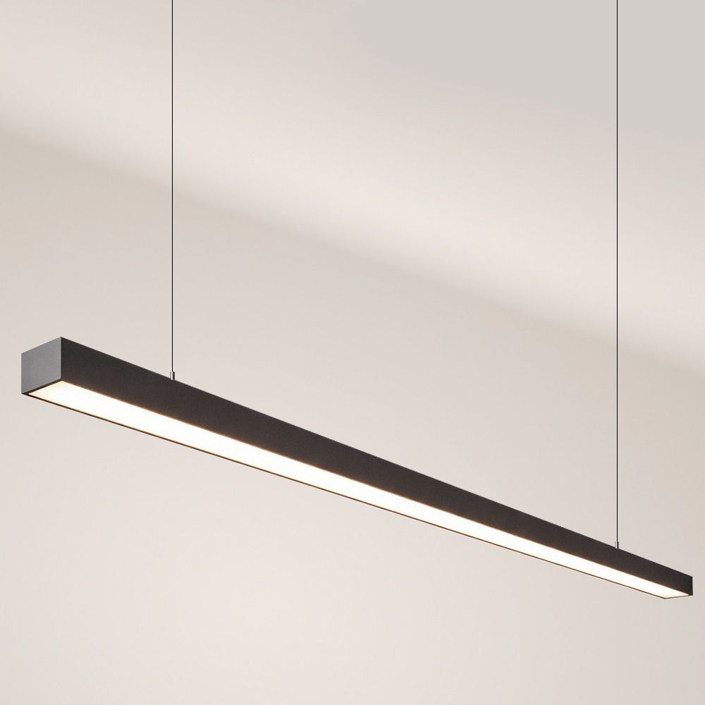 s.luce Oris LED-Linienleuchte Büro-Pendellampe XL nach Maß 4000K, elegante Pendelleuchte in modernem Design.