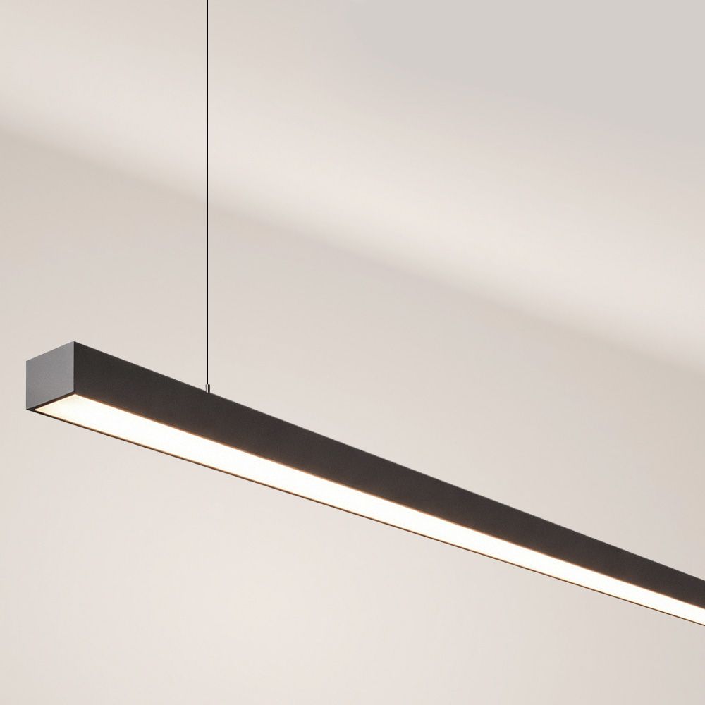 s.luce Oris LED linear light office pendant lamp XL made to measure 4000K in modern design hanging.