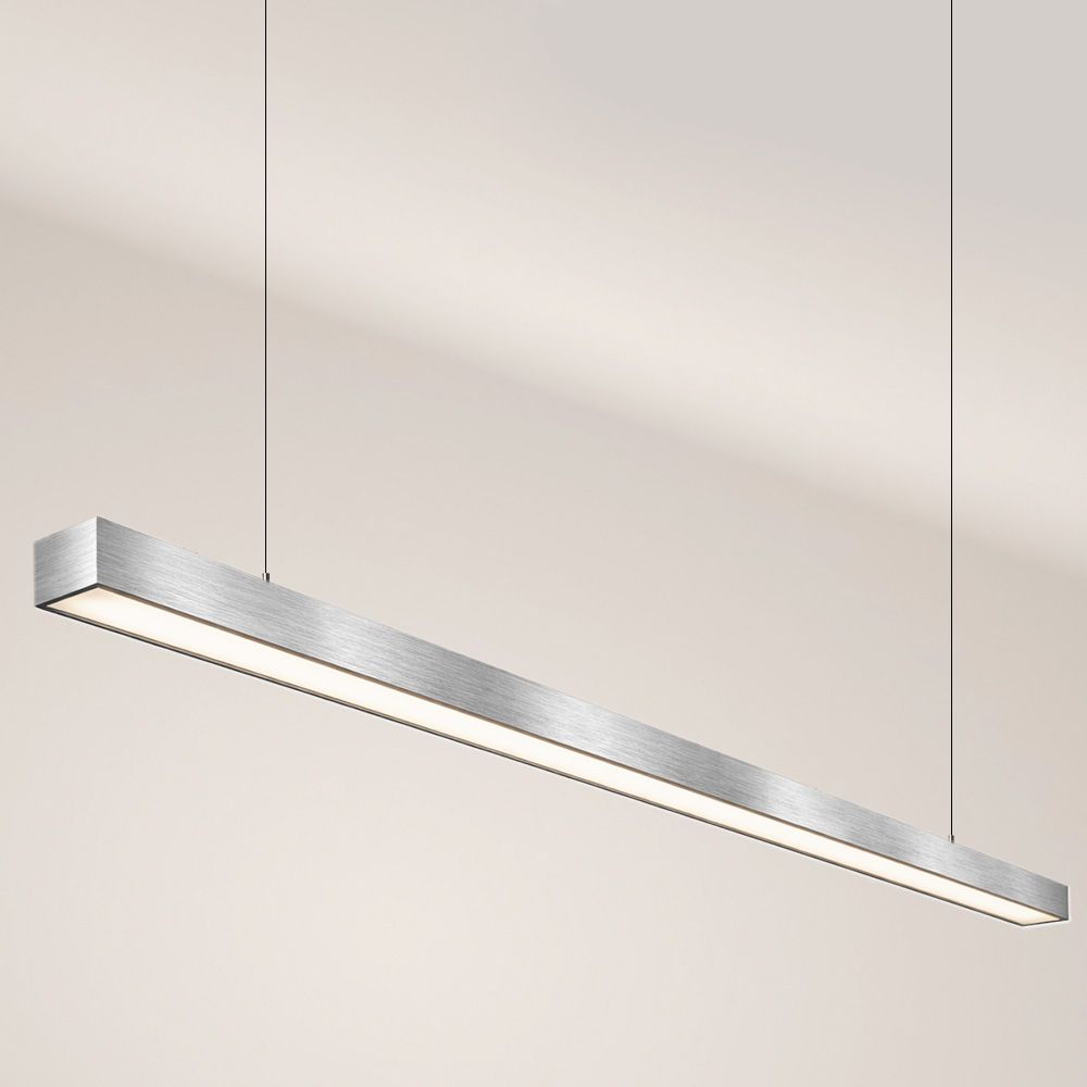 s.luce Oris LED linear light office pendant lamp XL made to measure 4000K - elegant, modern light line for office.