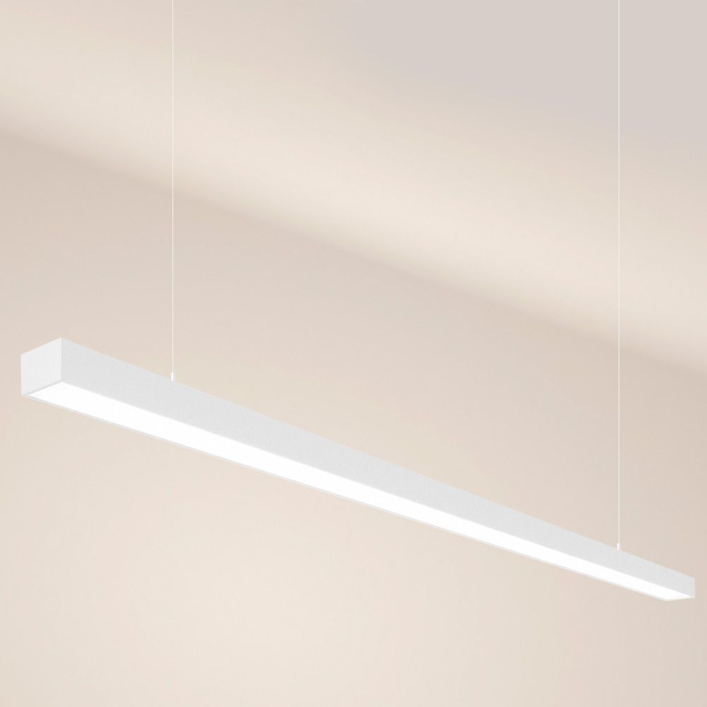 s.luce Oris LED linear light office pendant lamp XL made to measure 4000K in modern design, handcrafted in Germany.