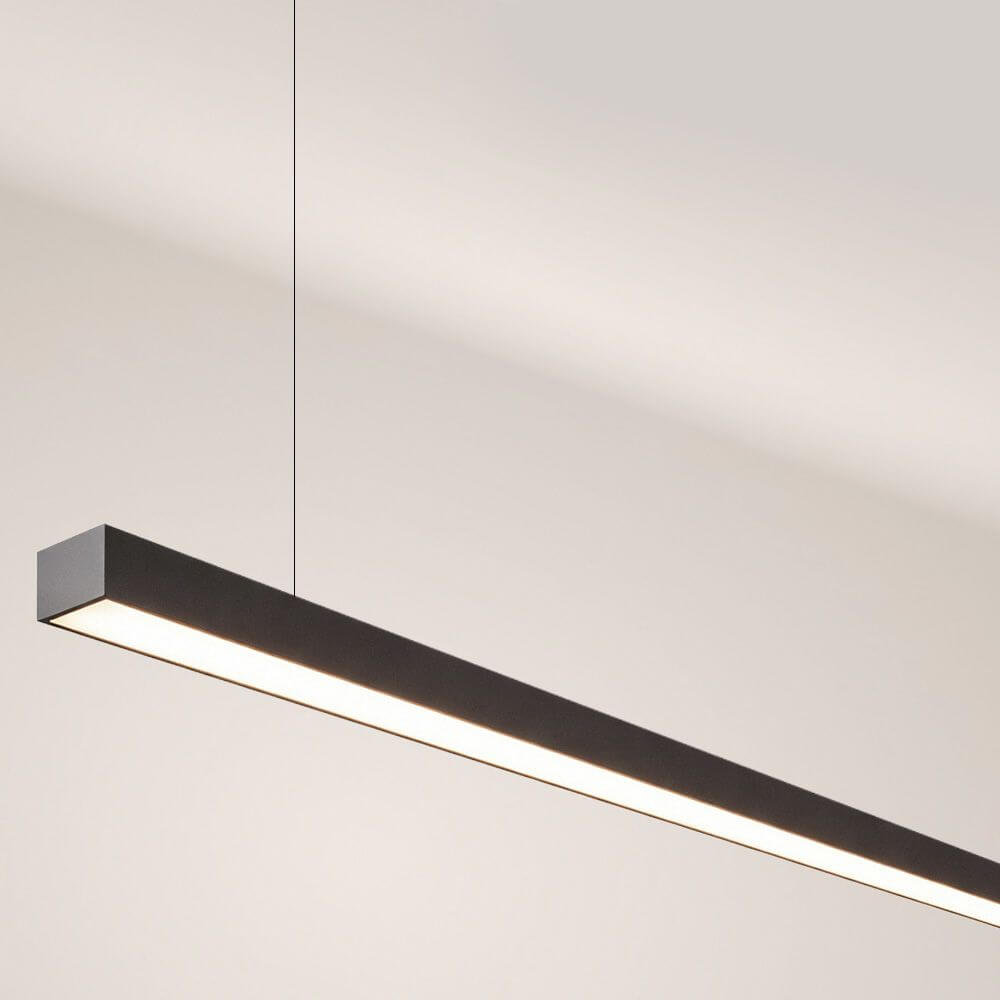 s.luce Oris LED-Linienleuchte Büro-Pendellampe XL nach Maß 4000K in eleganter, moderner Ausführung