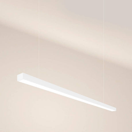 s.luce Oris LED-Linienleuchte Büro-Pendellampe XL nach Maß 4000K, elegante weiße Pendelleuchte