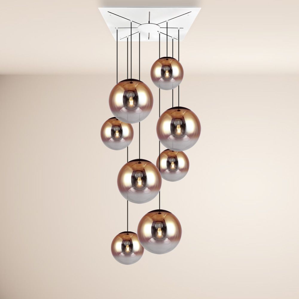 s.luce Progress XL 8-light gallery light with modular canopy