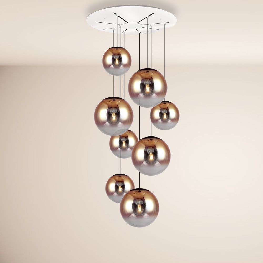 s.luce Progress XL 8-light gallery light with modular canopy