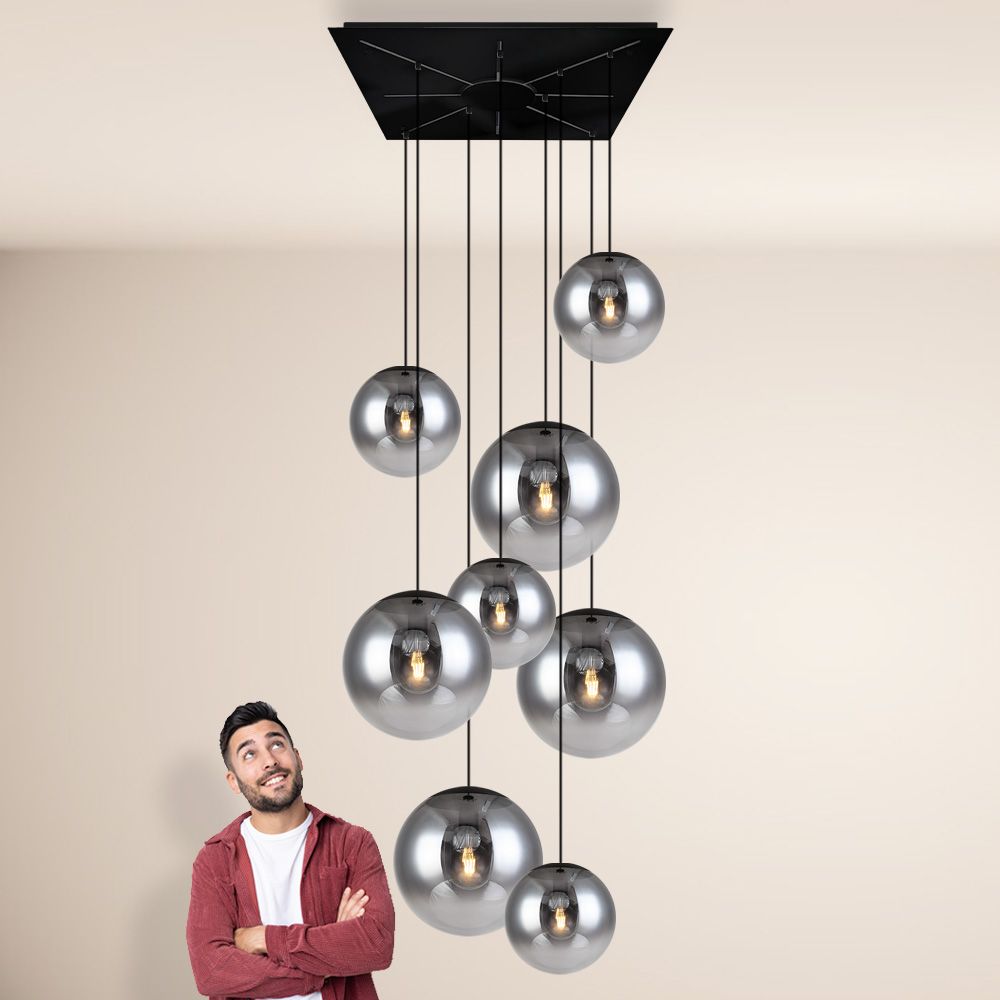 s.luce Progress XL 8-light gallery light with modular canopy