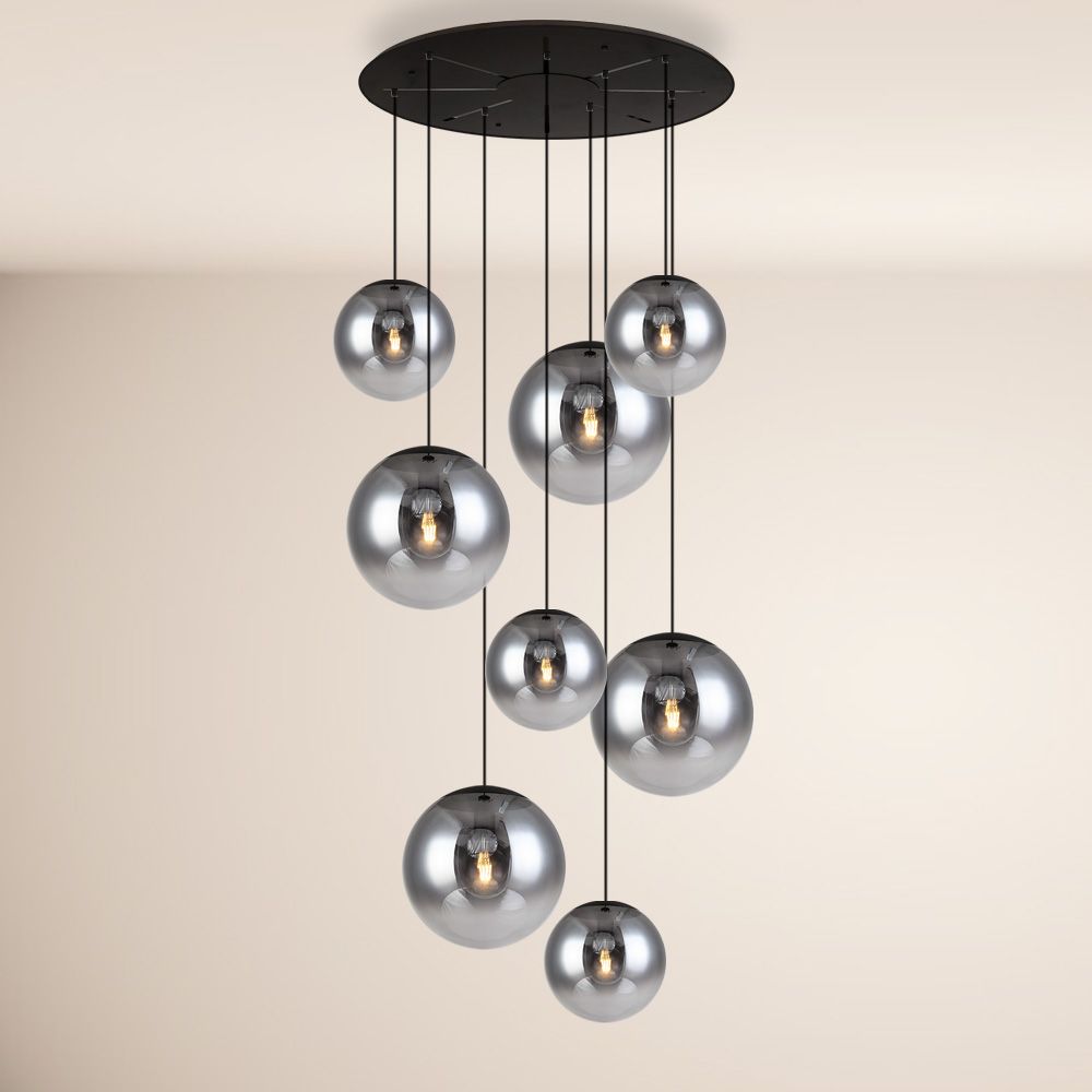 s.luce Progress XL 8-light gallery light with modular canopy