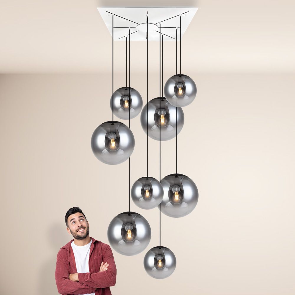 s.luce Progress XL 8-light gallery light with modular canopy