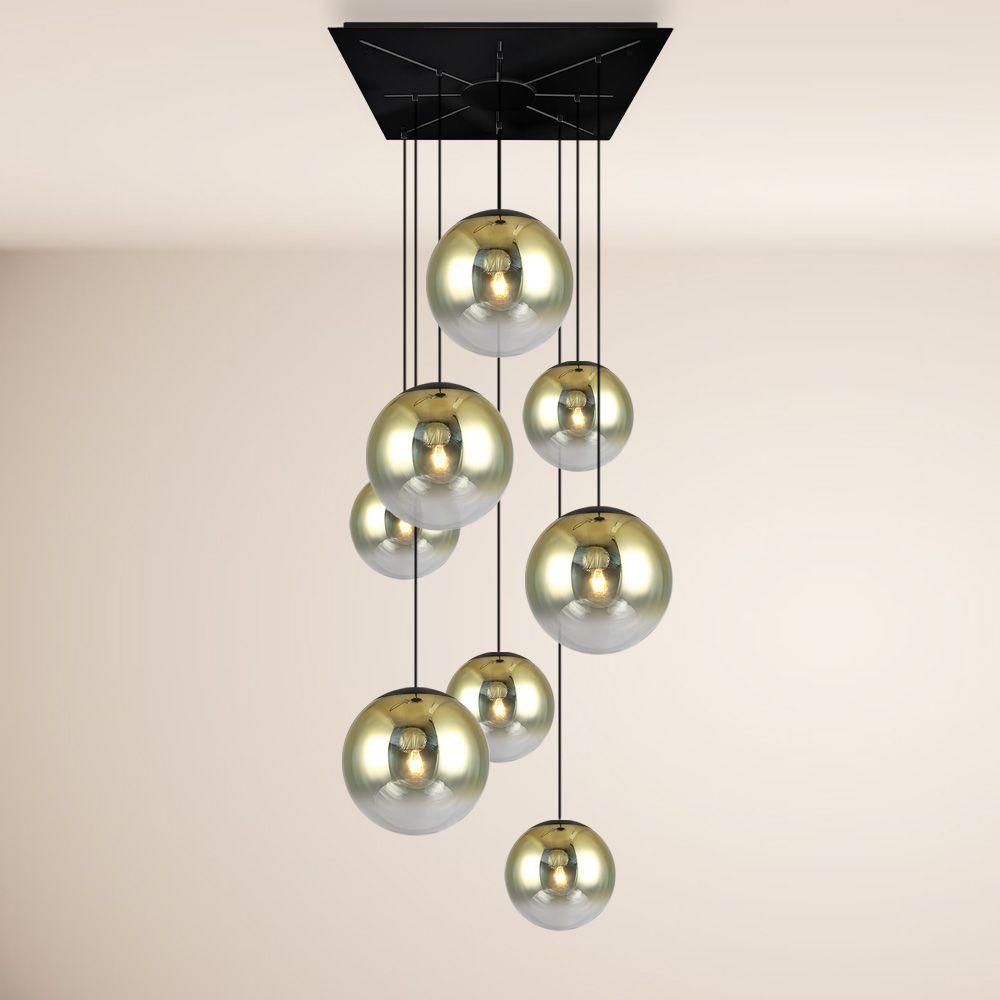 s.luce Progress XL 8-light gallery light with modular canopy