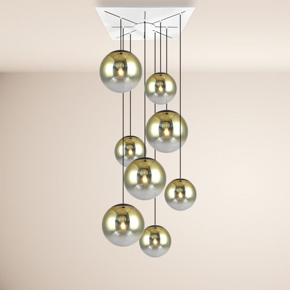 s.luce Progress XL 8-light gallery light with modular canopy