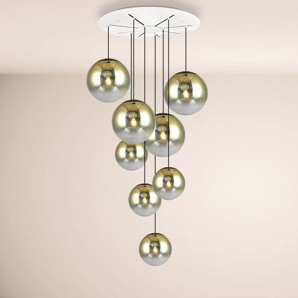 s.luce Progress XL 8-light gallery light with modular canopy