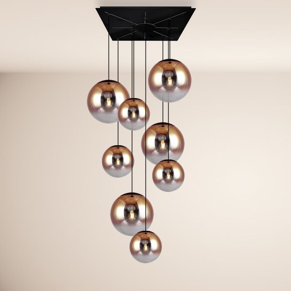 s.luce Progress XL 8-light gallery light with modular canopy