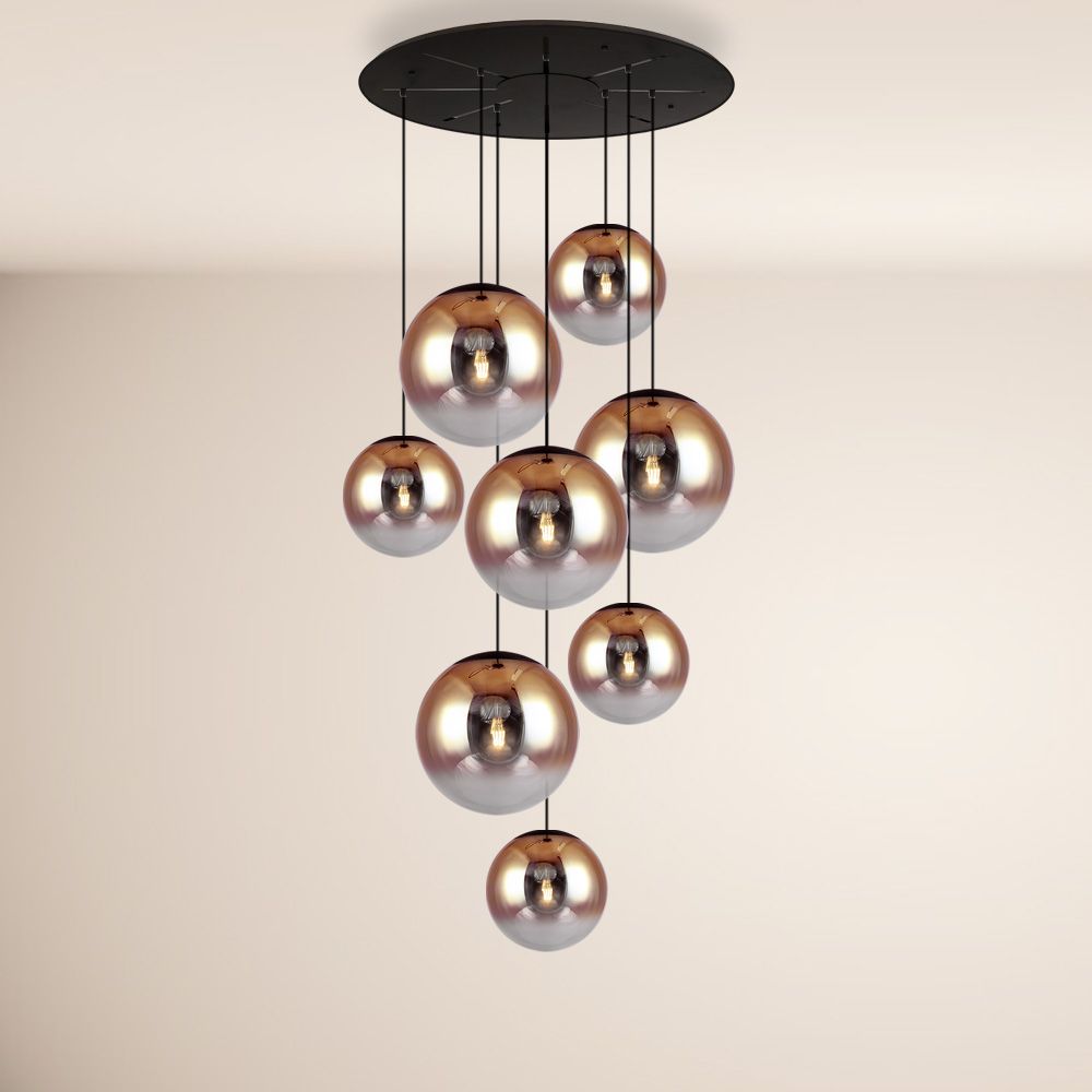 s.luce Progress XL 8-light gallery light with modular canopy