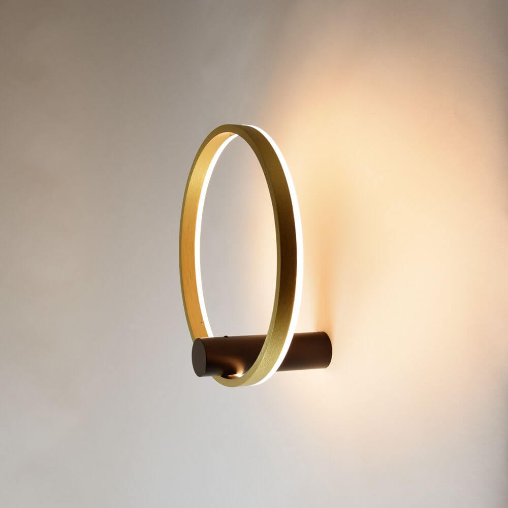 s.luce Ring Air LED wall and ceiling light Ø 40cm round indirect mounted on the wall.