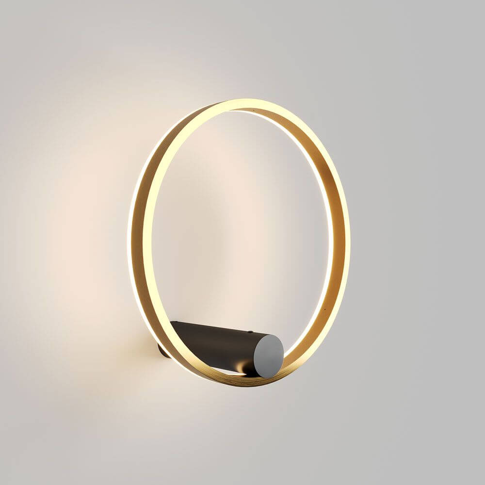 s.luce Ring Air LED wall and ceiling light Ø 40cm round indirect mounted on a wall.