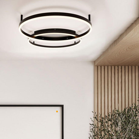 s.luce Ring LED Deckenleuchte 2-flammig in modernem, minimalistischem Design, ideal für Wohnräume.