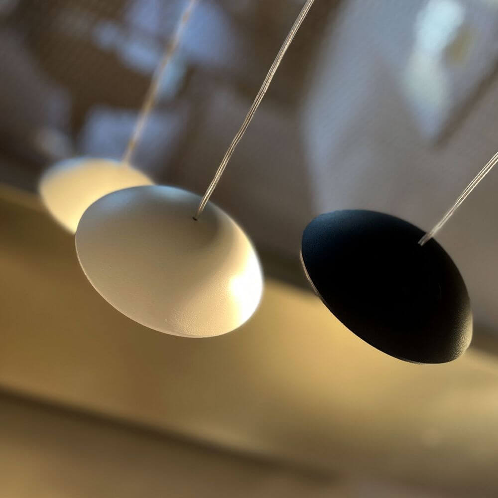 s.luce Santa Air LED Esstisch-Hängelampe 8-flammig 160cm 2-reihig in modernem Design mit drei Pendel-Leuchten