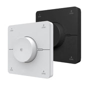 s.luce Smart-Dim-Set 4-Zonen 230V mit Fernbedienung inkl. Einbau – weiße und schwarze Wandsteuerung mit Drehknopf für 4 Lichtzonen