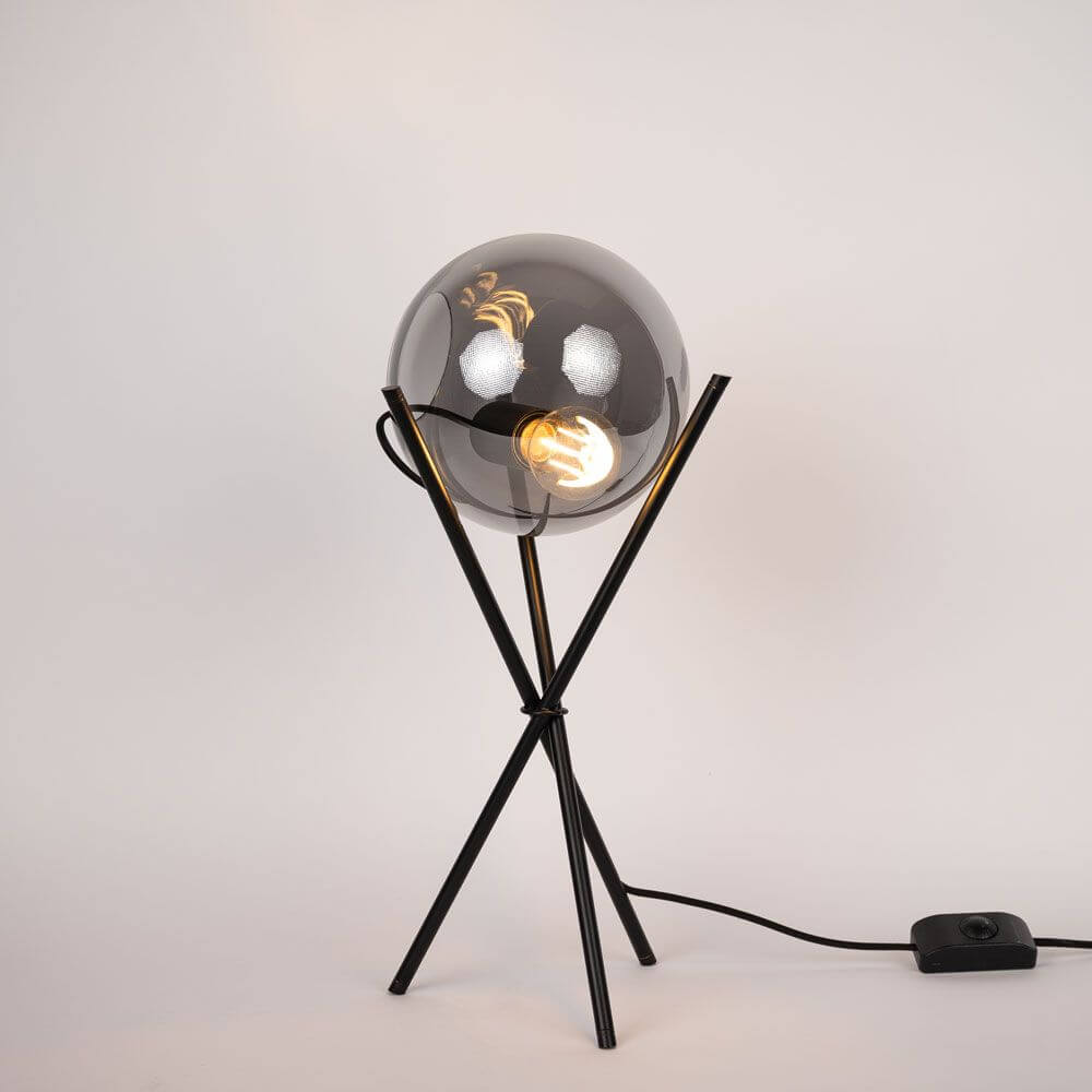 s.luce Orb Axis glass table lamp tripod 20cm