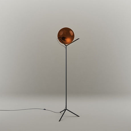 s.luce Stehleuchte Orb Poseidon mit Glaskugel 175cm – filigranes Gestell mit mundgeblasener Glaskugel, modernes Design