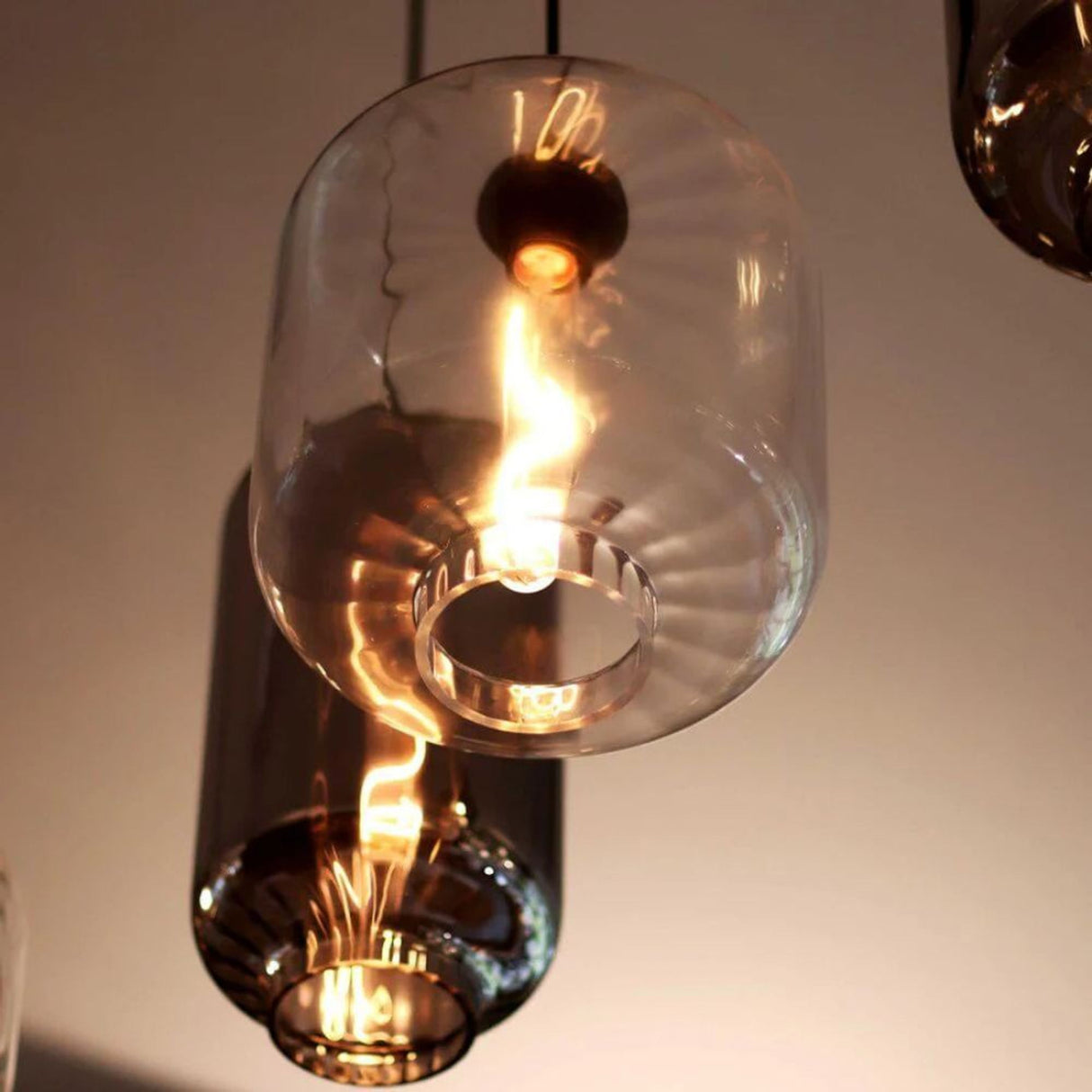 s.luce Velo Candeeiro pendente Cluster em vidro, 7 luzes, 7x20cm