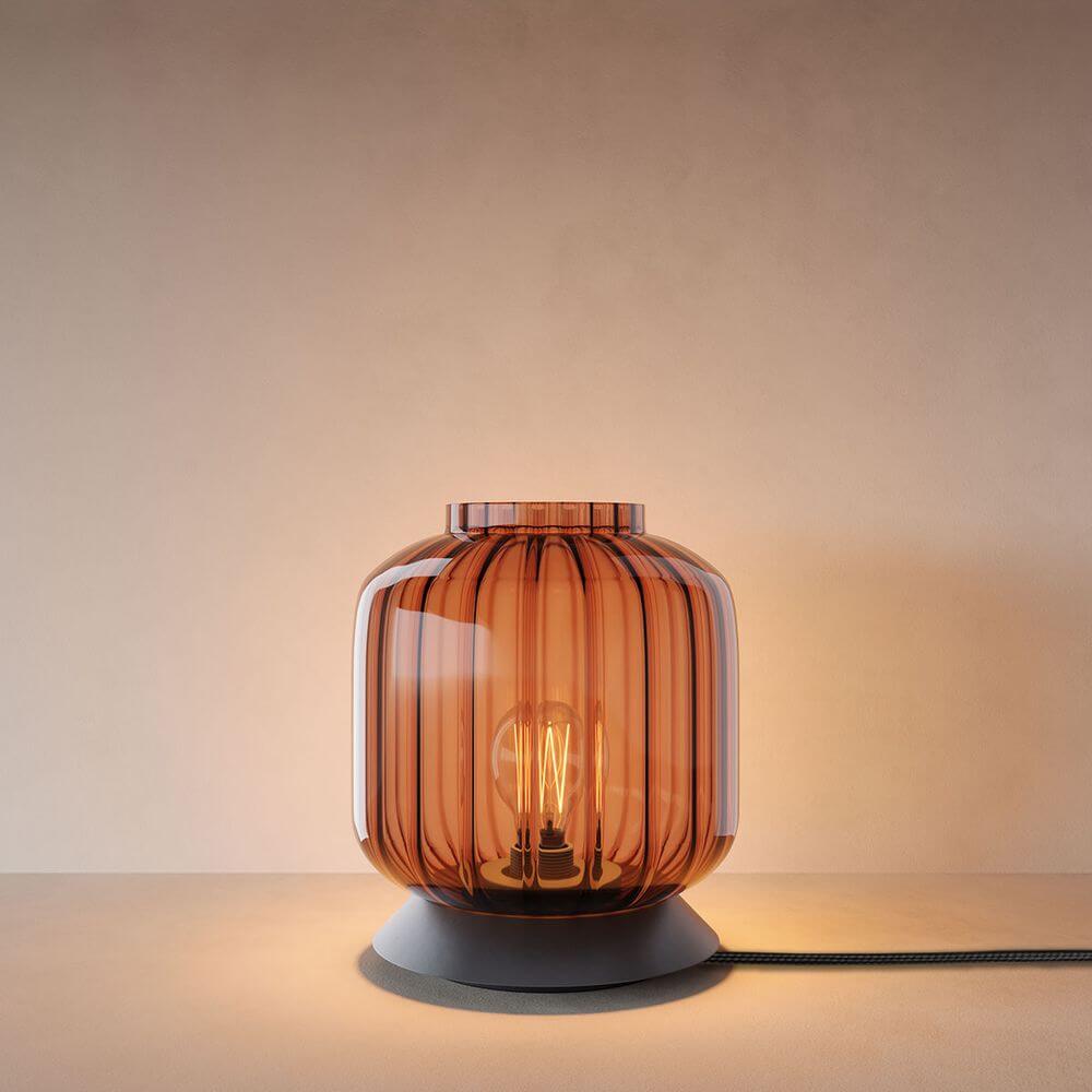 s.luce Velo bordslampa i glas med strömbrytare