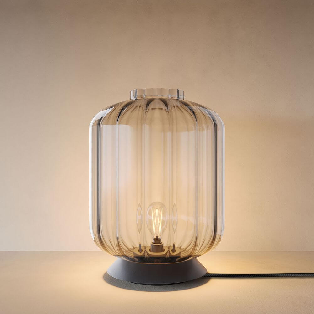 s.luce Lámpara de sobremesa de cristal Velo con interruptor