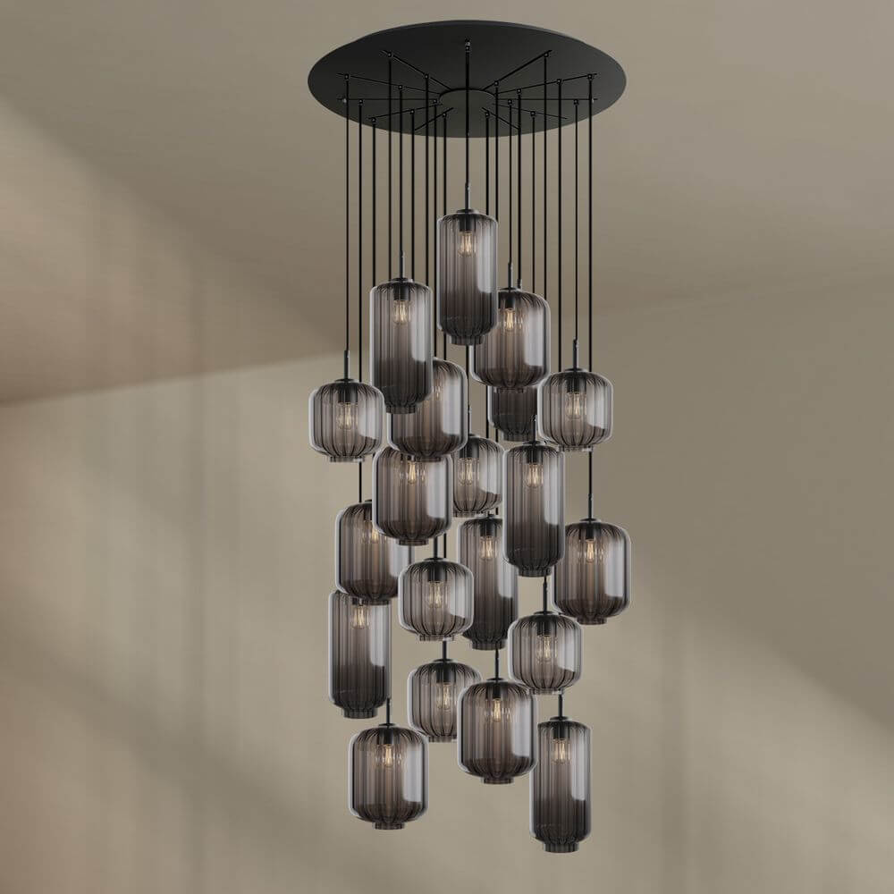 s.luce Lampa galeryjna Velo 20-light Ø 120cm Ø 18/20/25cm