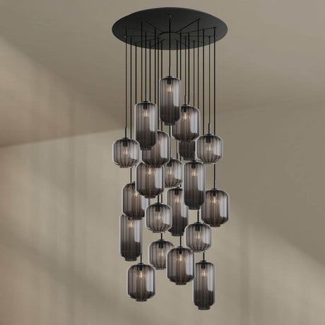 s.luce Velo gallery lampada a 20 luci Ø 120cm Ø 18/20/25cm