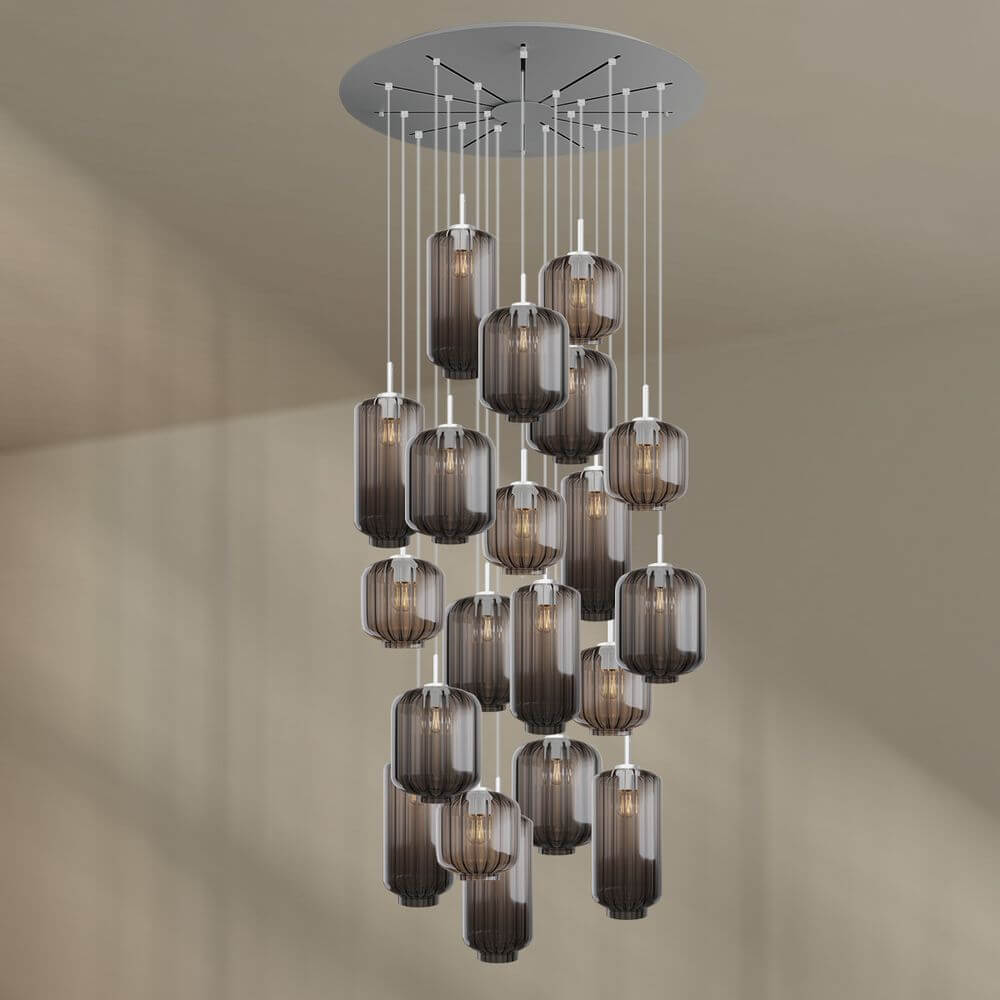 s.luce Velo gallery lamp 20-light Ø 120cm Ø 18/20/25cm