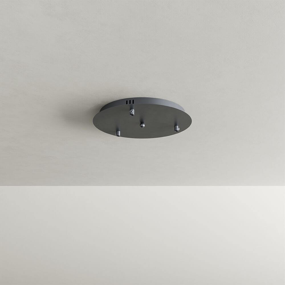 s.luce Velo Galerieleuchte 3-flammig Ø 40cm Baldachin Ø 18/20/25cm - eleganter Baldachin für Pendelleuchten.