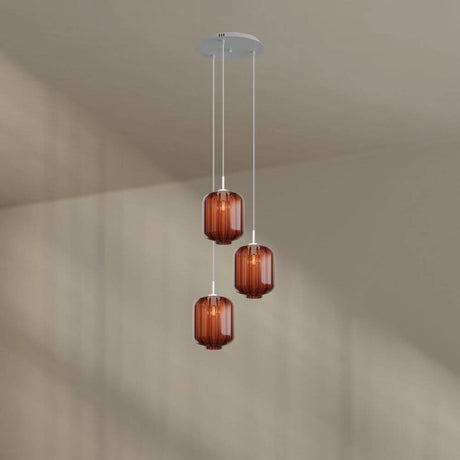 s.luce Velo 3-lys gallerilampe Ø 40cm baldakin Ø 25cm
