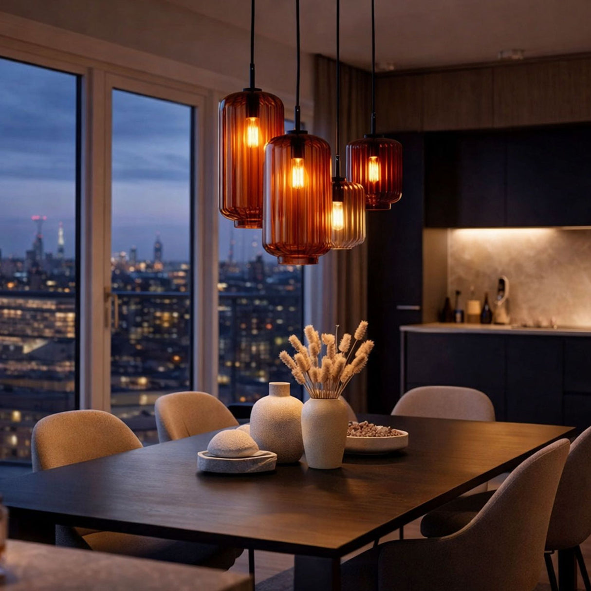 s.luce Velo Suspension en verre 150cm noir