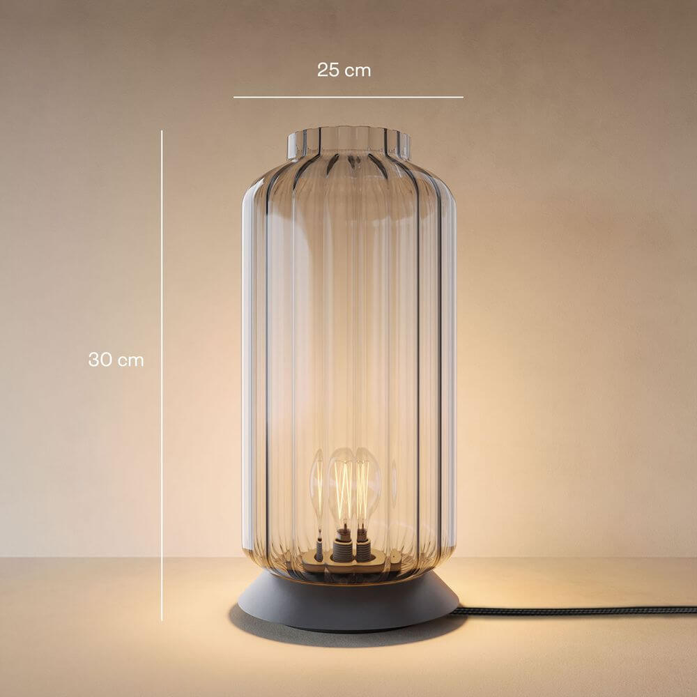 s.luce Lámpara de sobremesa de cristal Velo con interruptor