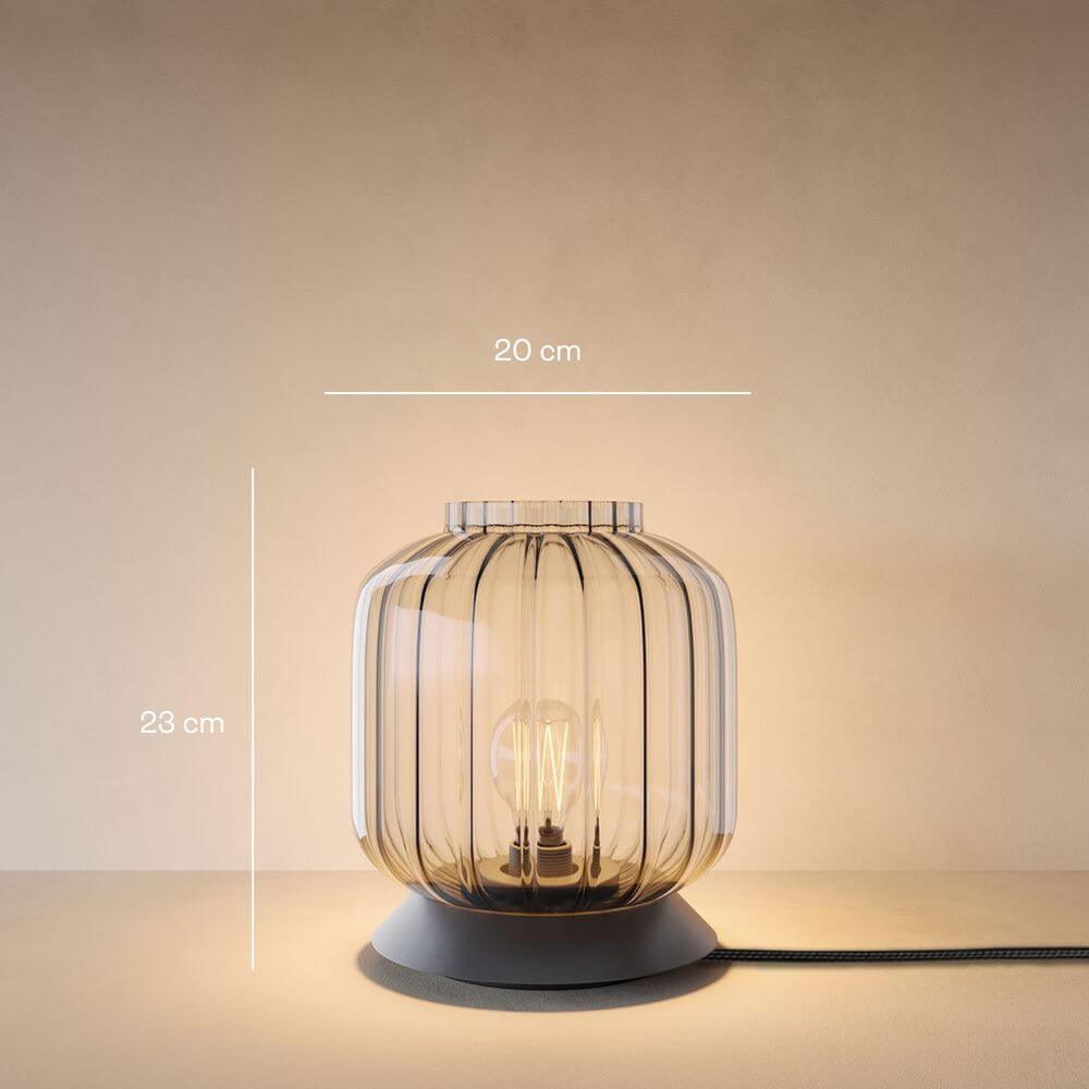 s.luce Velo glazen tafellamp met schakelaar