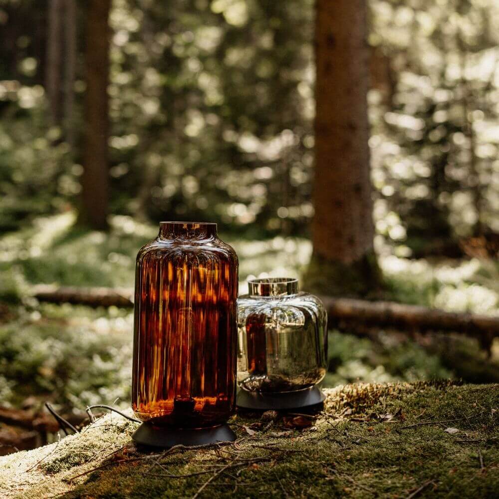 s.luce Velo bordslampa i glas med strömbrytare