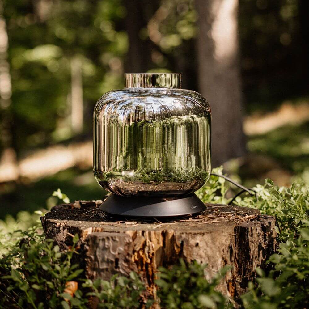s.luce Velo bordslampa i glas med strömbrytare