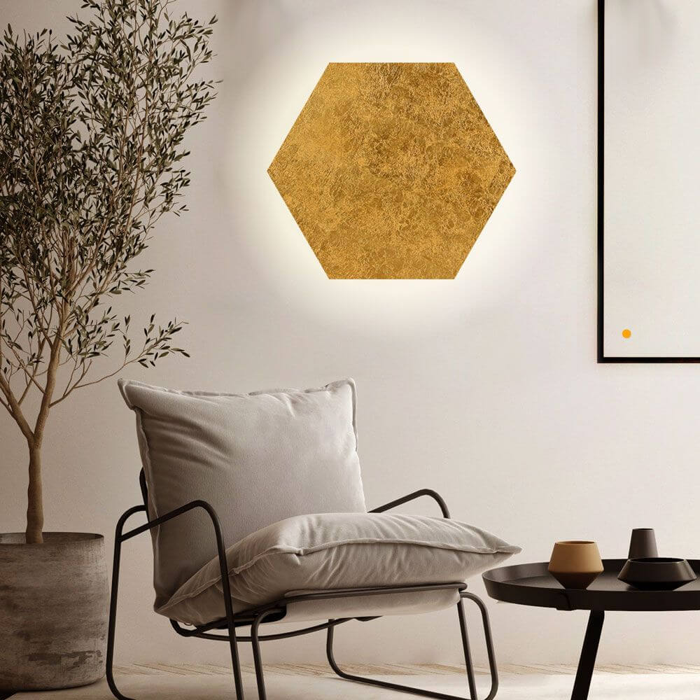 s.luce Hive indirekte LED Wandleuchte in Hexagon-Form, modernes Design für stilvolle Innenräume
