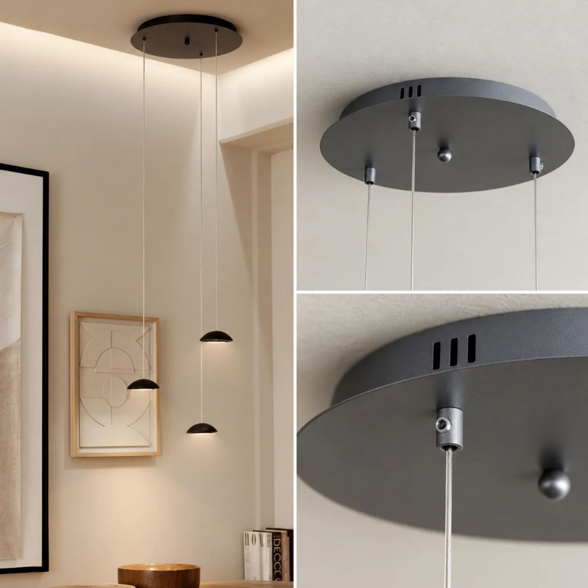 s.luce Modular pendant light canopy 3-light or 5-light