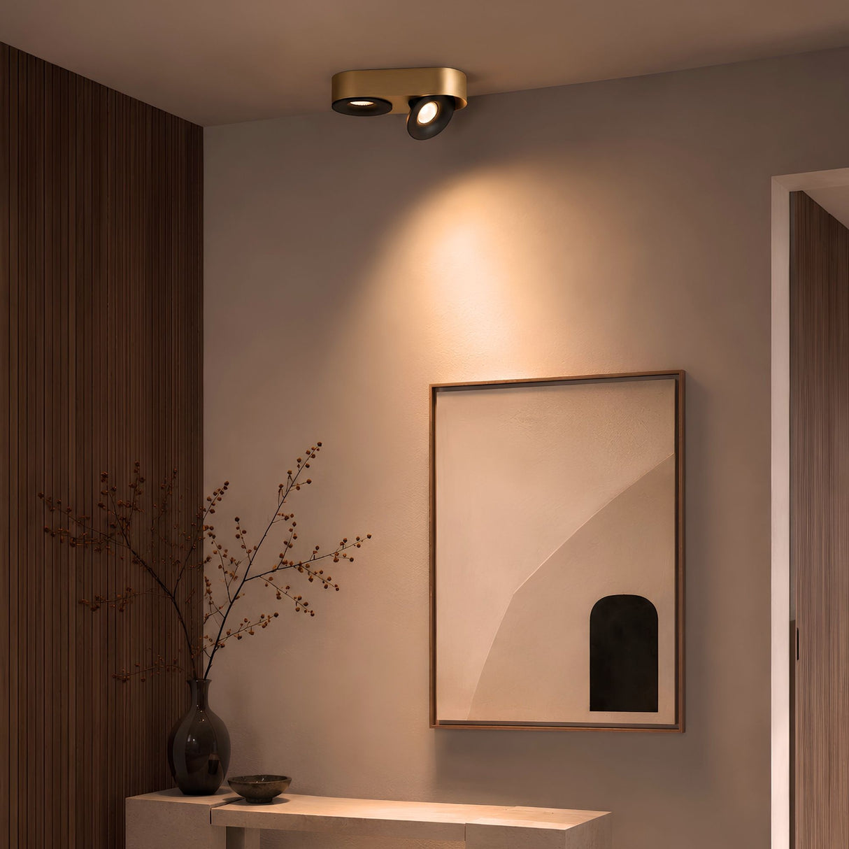 s.luce Santa Duo LED faretto da superficie orientabile e dimmerabile