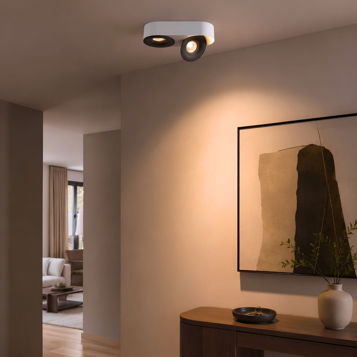 s.luce Santa Duo LED faretto da superficie orientabile e dimmerabile