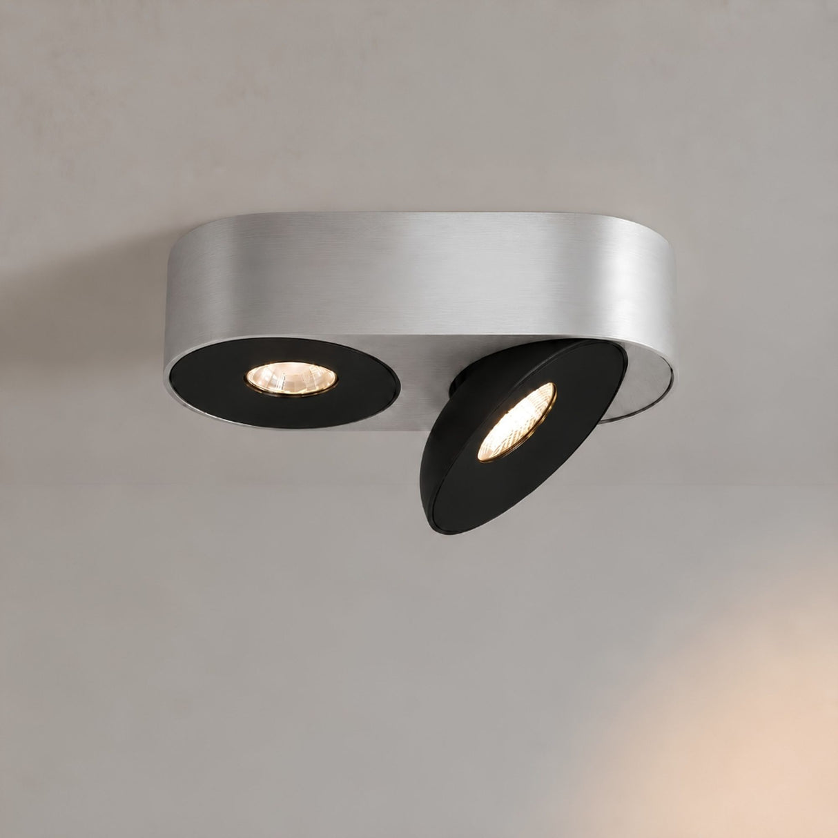 s.luce Santa Duo LED faretto da superficie orientabile e dimmerabile