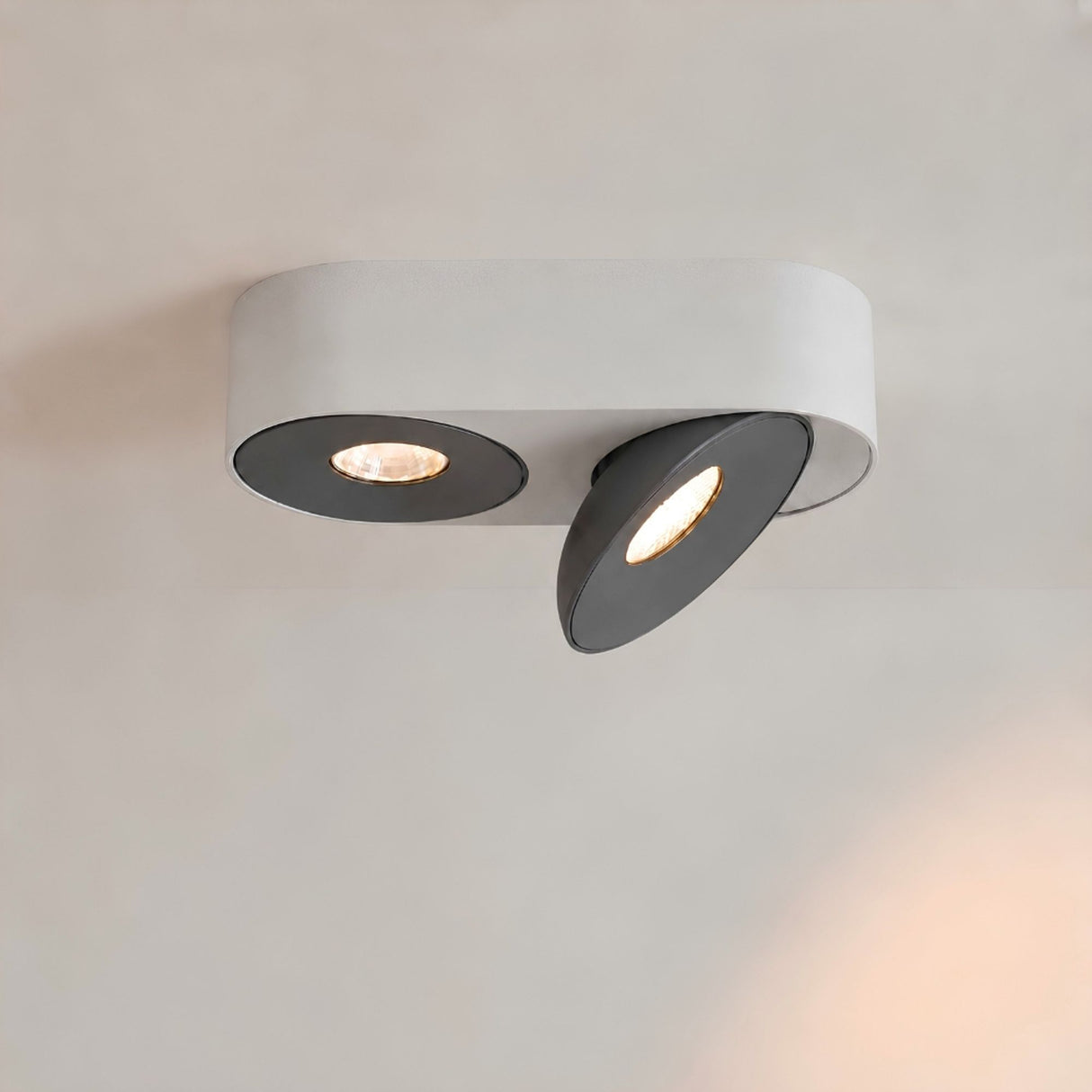 s.luce Santa Duo LED faretto da superficie orientabile e dimmerabile