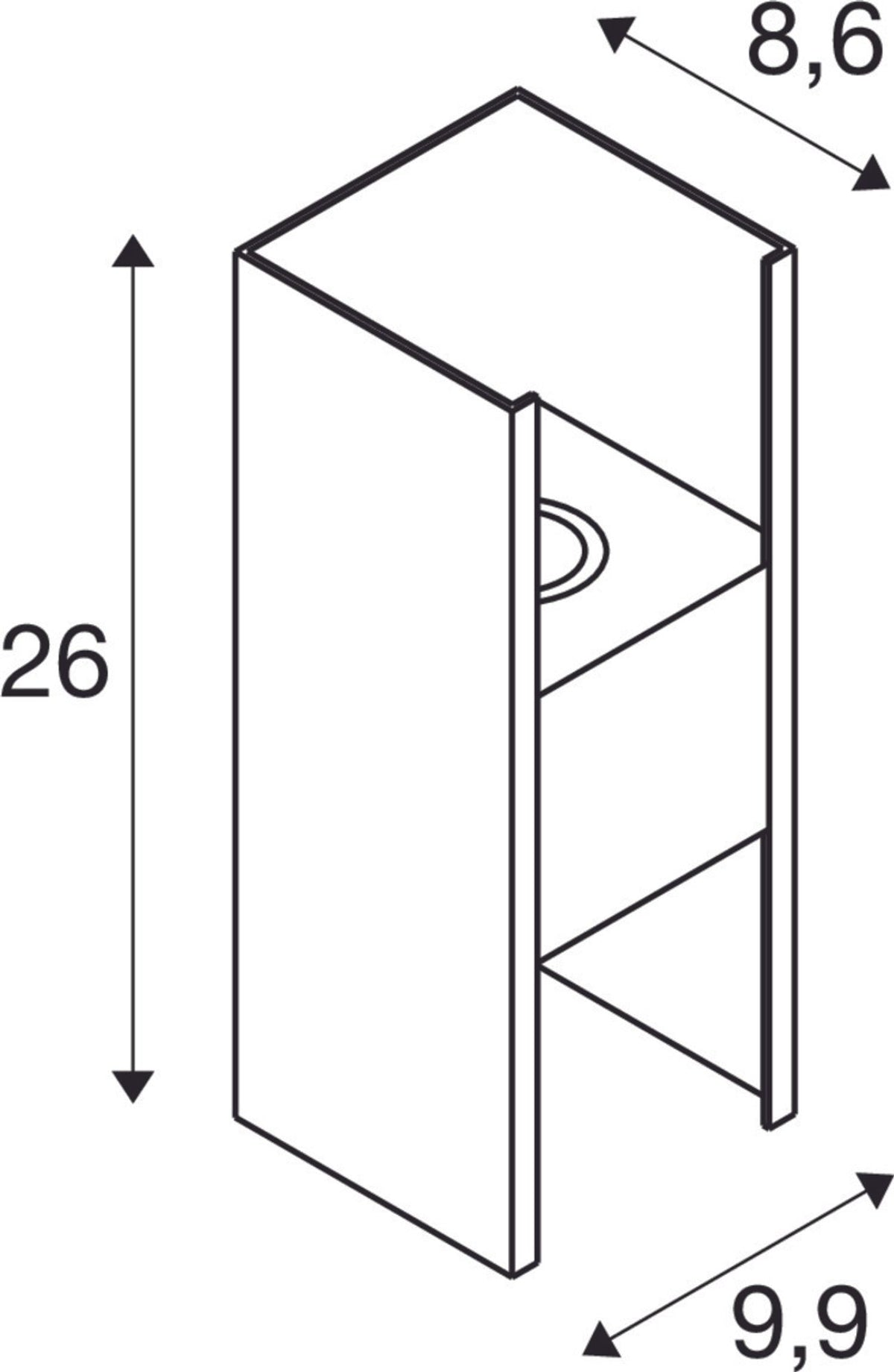LED-Zewnętrzna lampa ścienna Flatt II ściemnialna IP65