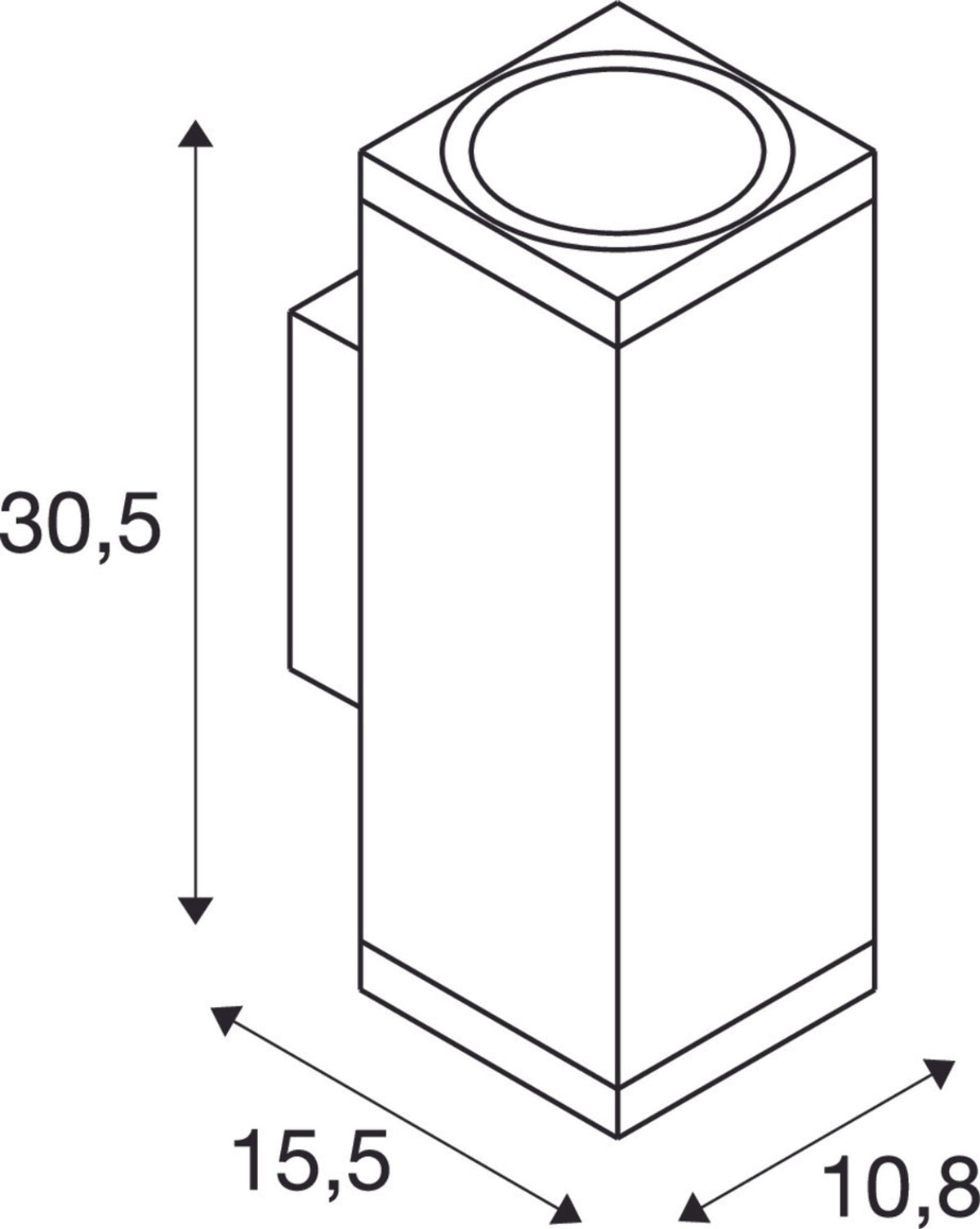 LED-Applique da esterno Theo Pro L IP65