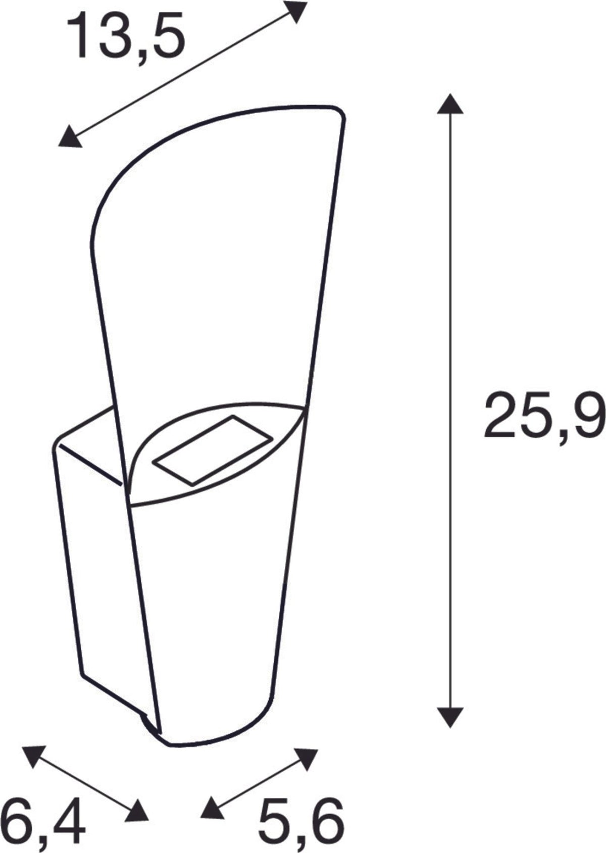 LED-Lampada da parete per esterni Rasterlys Up/Down IP65