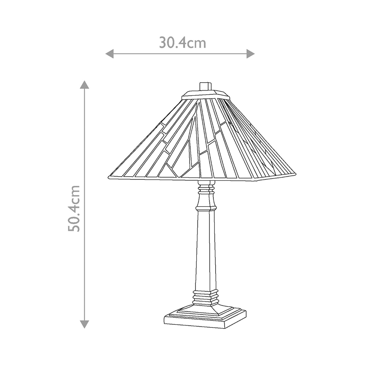 Alderley table lamp, 1-light, Tiffany glass, vintage bronze, 50cm (10)