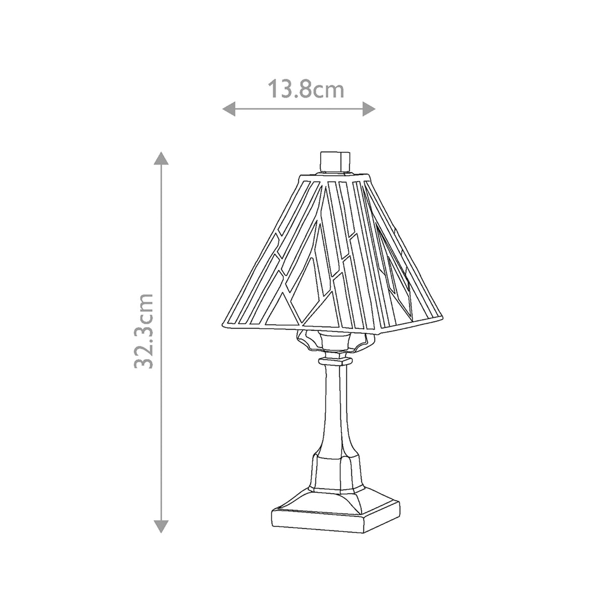 Tischleuchte Alderley 1-flammig 14x14cm (9)
