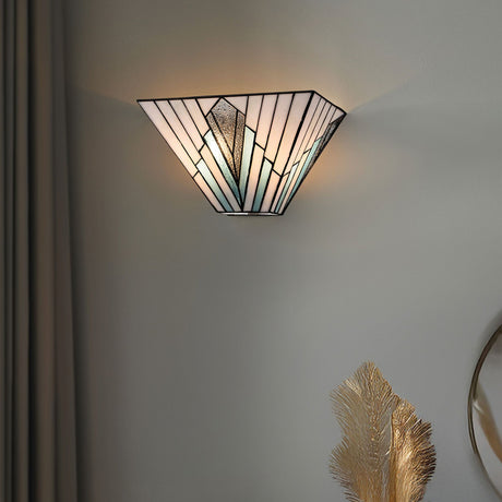 Wandleuchte Alderley 2-flammig Tiffany-Glas Bronze 31cm (1)